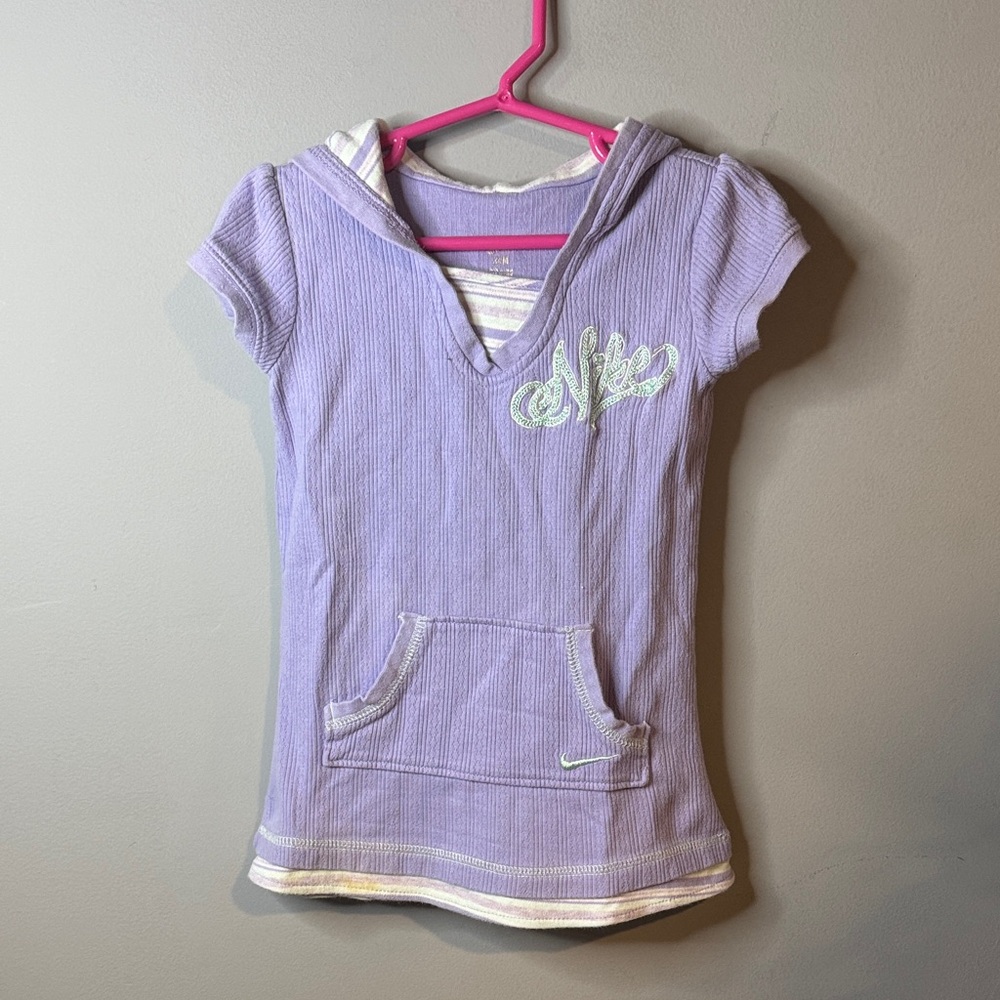 Nike Kids Lavender Short Sleeve Hoodie